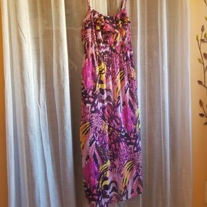 Faded Glory - Tropical Print Maxi Dress Plus Size